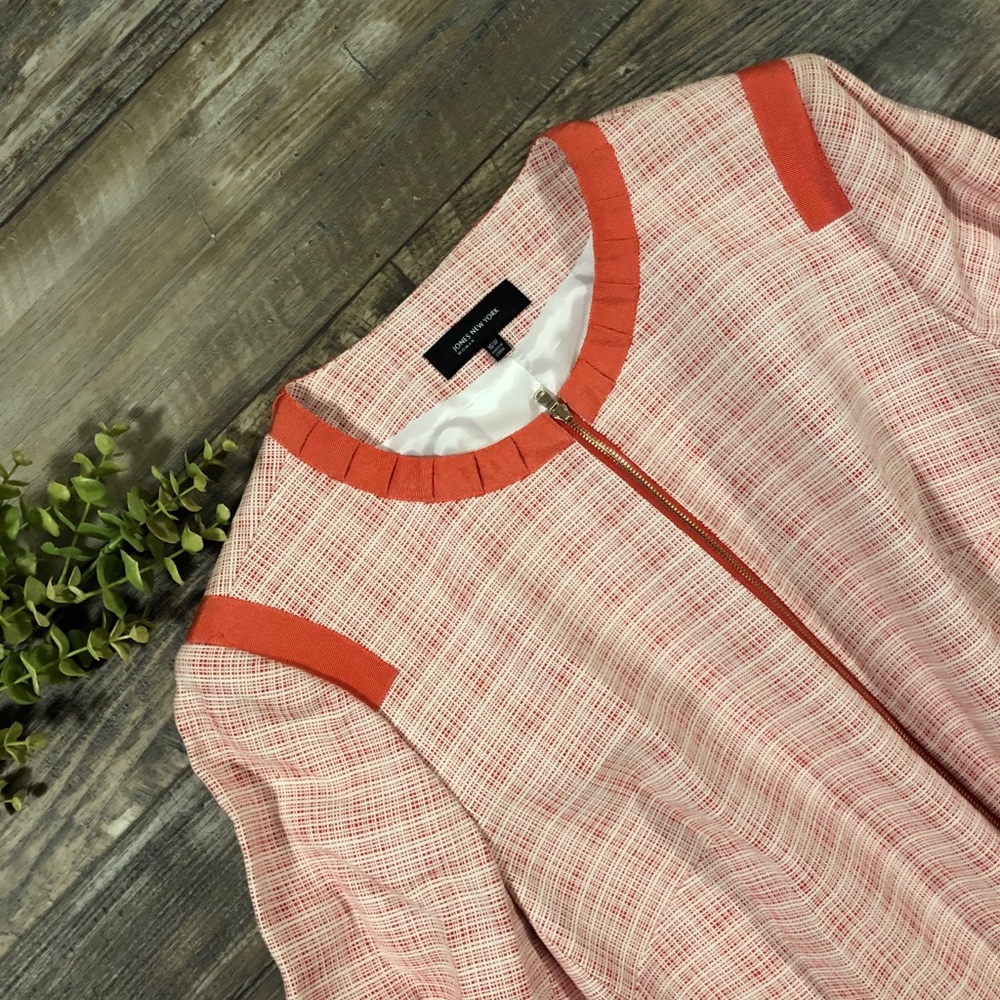 Jones New York • Peach Blazer Plus Size 16w